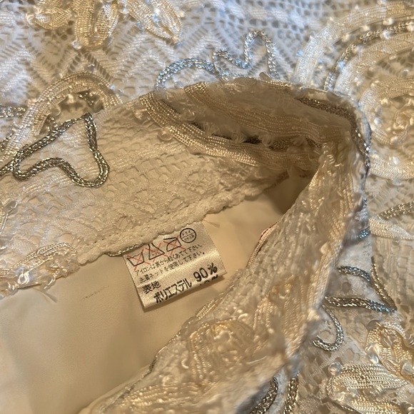 New! J&R Textured Brocade Fabric Jacquard Pattern Pencil Skirt - Picture 6 of 9